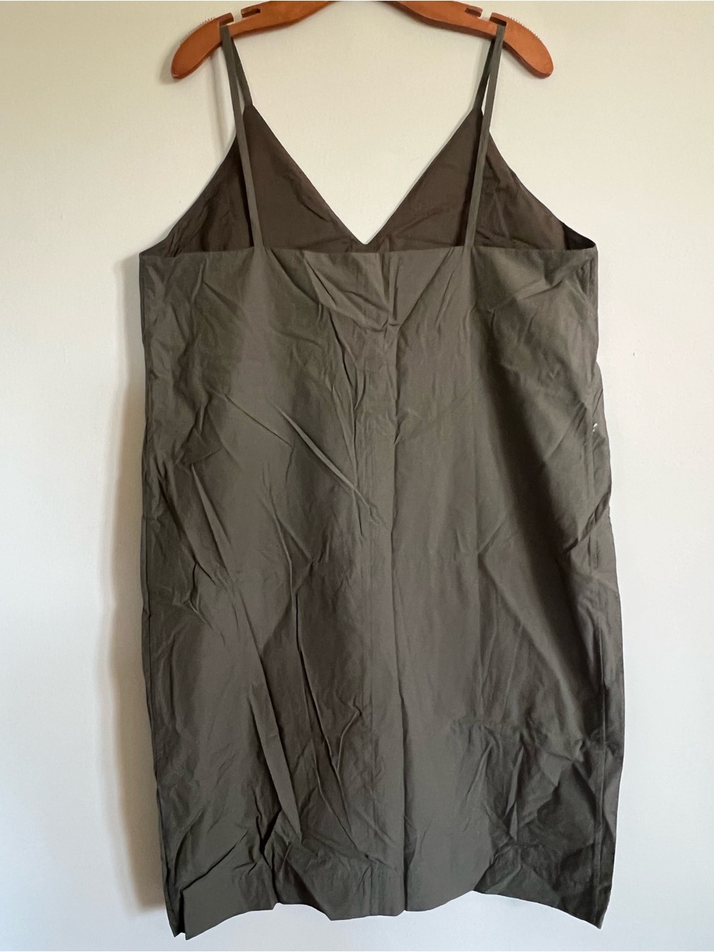Everlane Olive Green Slip Dress NWT - Picture 4 of 5